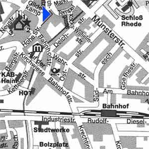 Innenstadtplan von Rhede